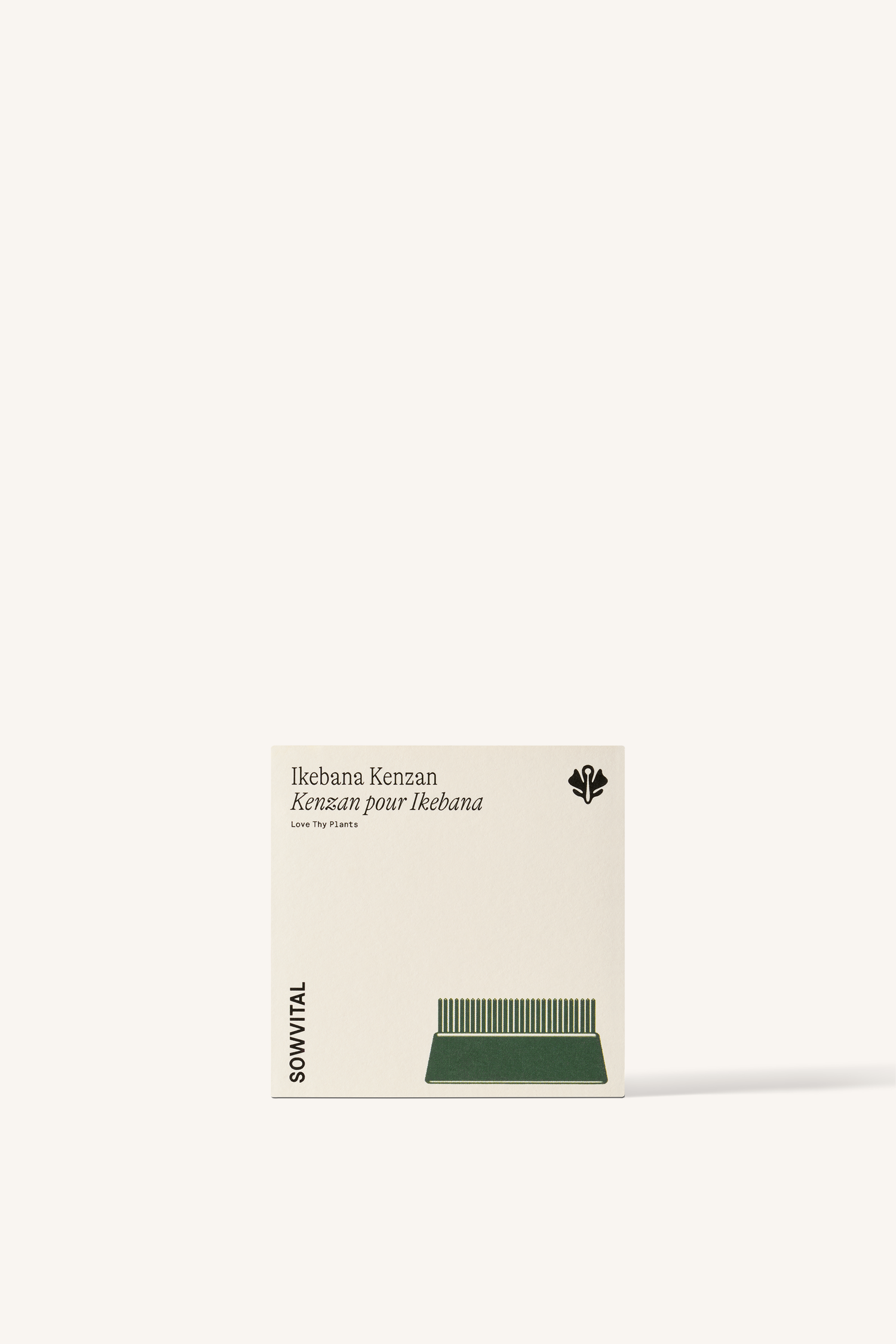 Product packaging with text and a green label on a white background