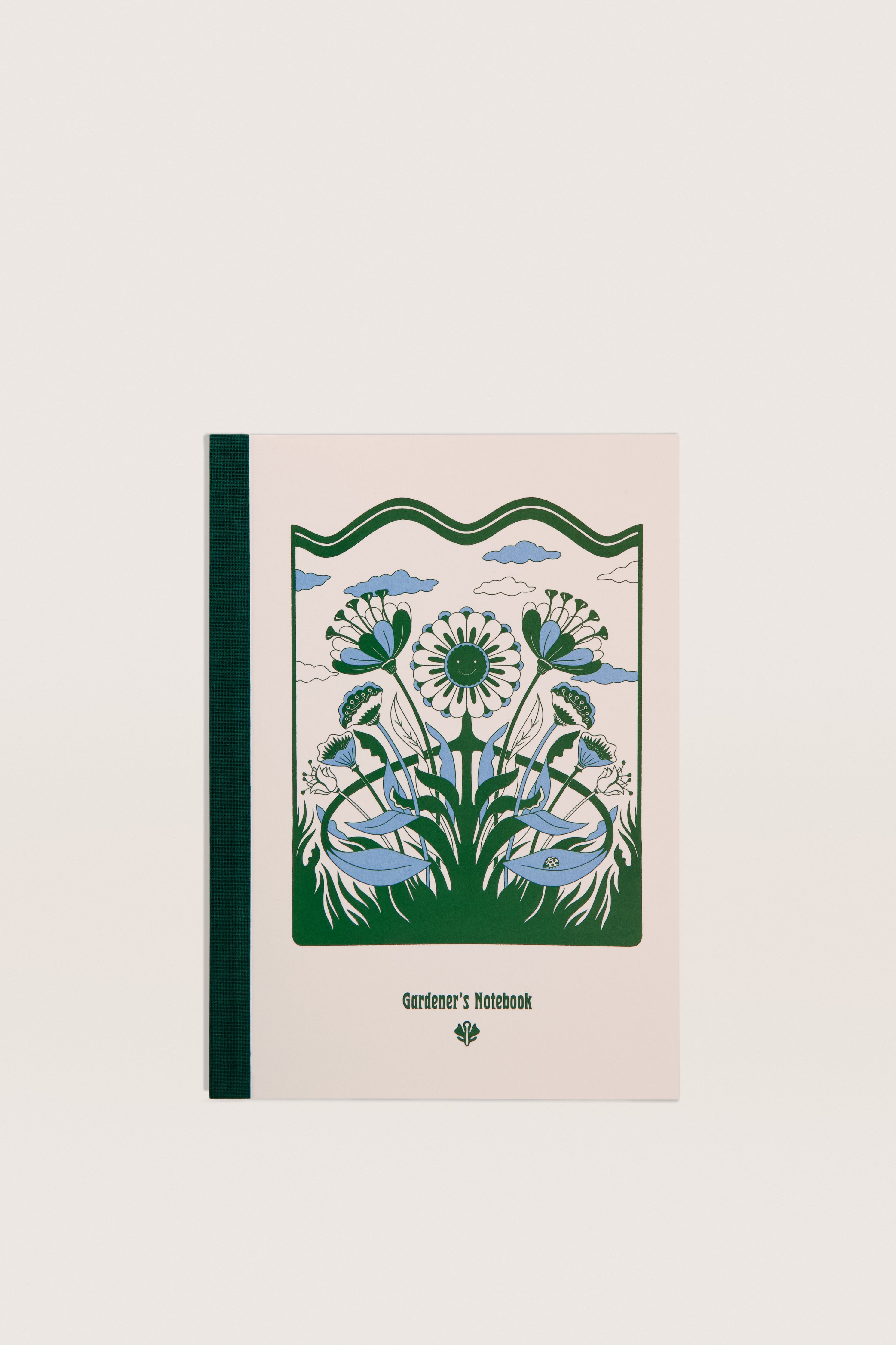 Sowvital A5 size notebook with flowers blooming theme.